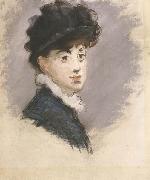 Edouard Manet La femme au chapeau noir (mk40) Sweden oil painting artist